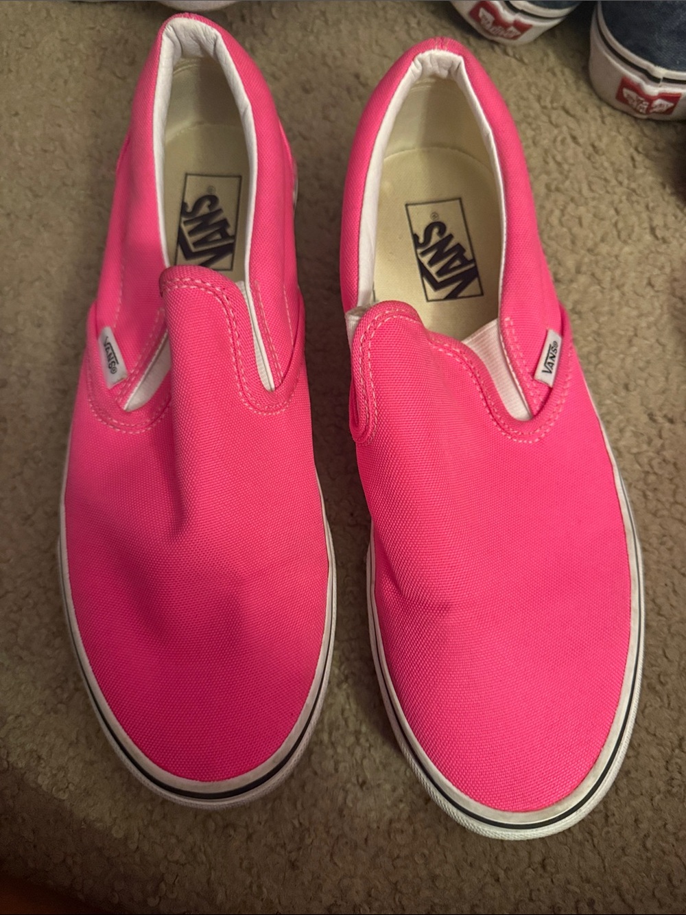 Vans  Slip-On Sneakers in Hot Pink Canvas